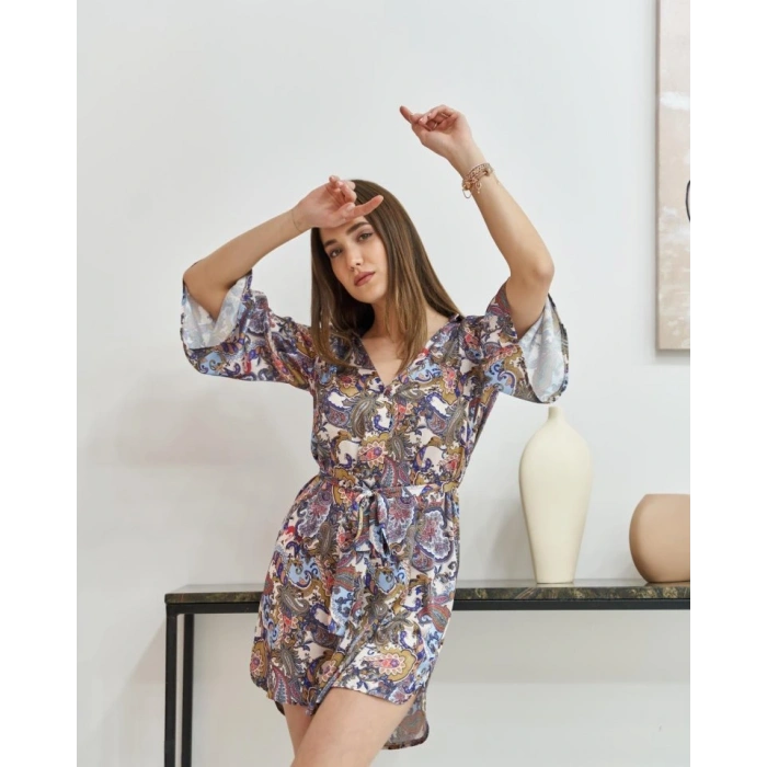 Desenli Desenli Gömlek Elbise