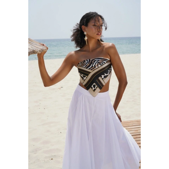 Dikiş Detay Maxi Etek