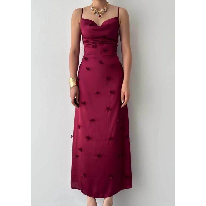 Dora Çiçek Detaylı Elbise