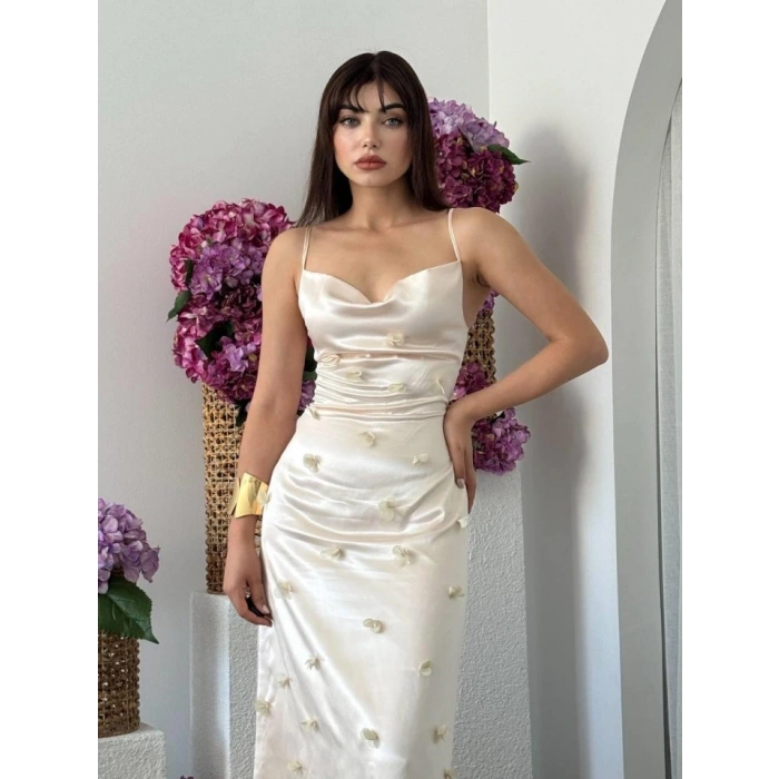 Dora Çiçek Detaylı Elbise