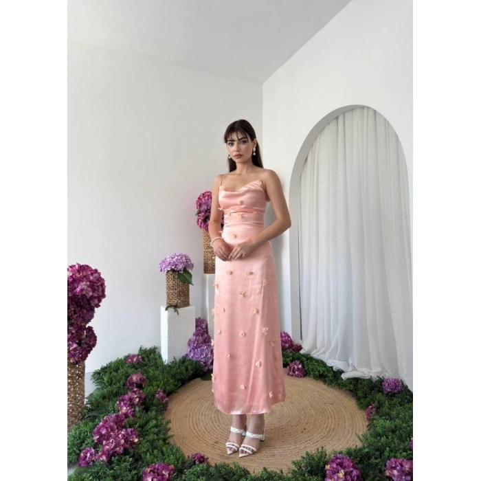 Dora Çiçek Detaylı Elbise