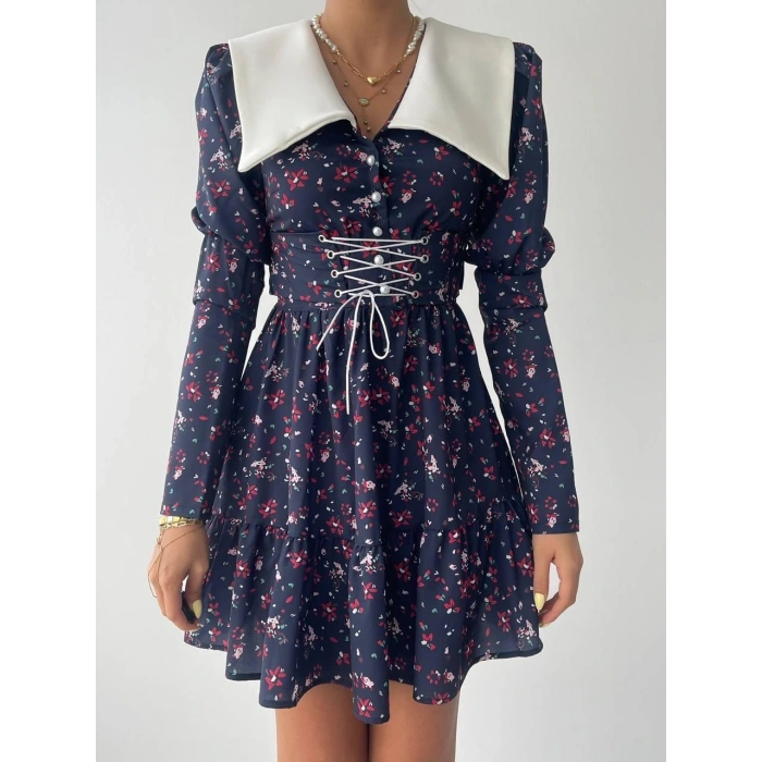 Dreamy İp Detaylı ini Elbise