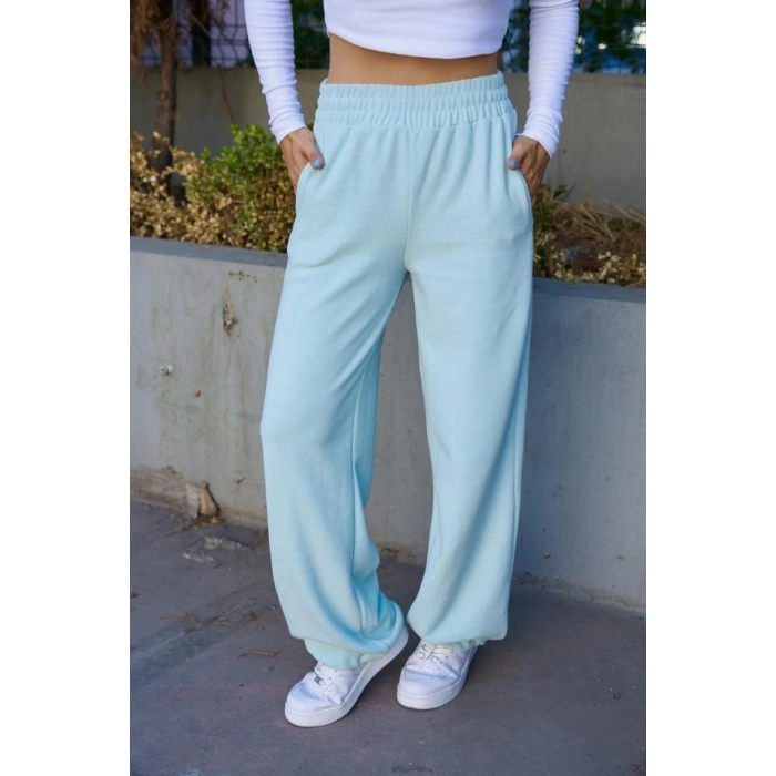 Düz Lastikli Eşofman  Mint Yeşili