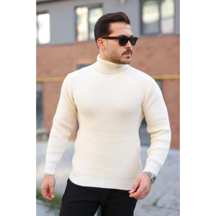 Erkek Boğazlı Örme Kazak