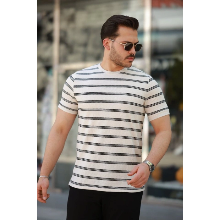 Erkek çizgili Kısa Kollu Tshirt