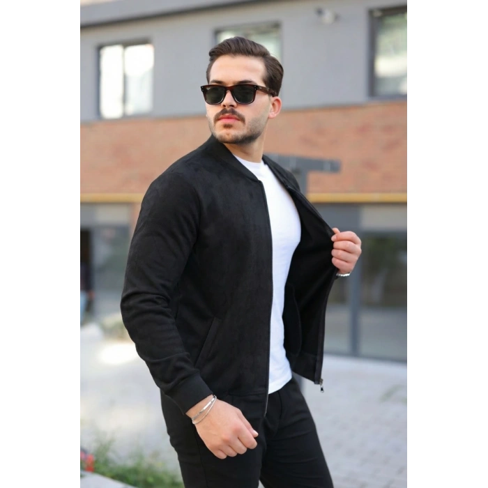 Erkek cuba üet Kumaş Bomber Hırka