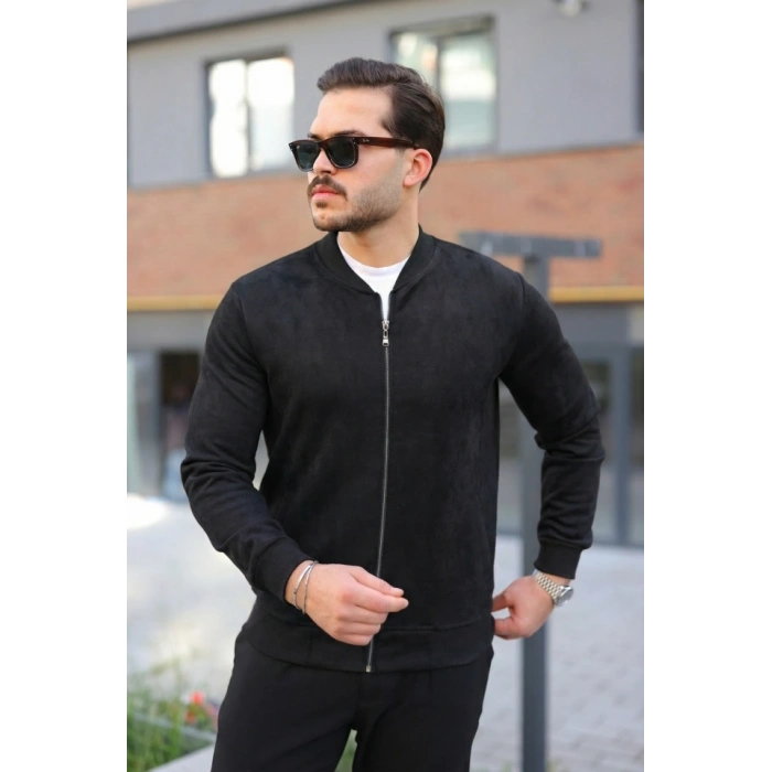 Erkek cuba üet Kumaş Bomber Hırka