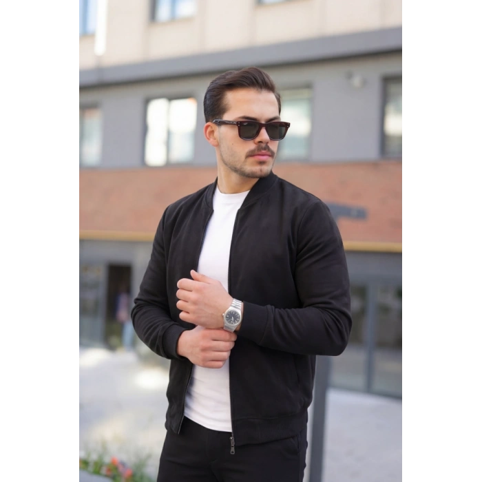 Erkek cuba üet Kumaş Bomber Hırka