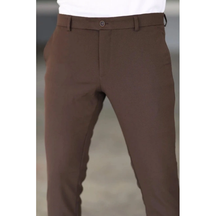 Erkek Düz Kesim Bilek Boy Kumaş Pantolon