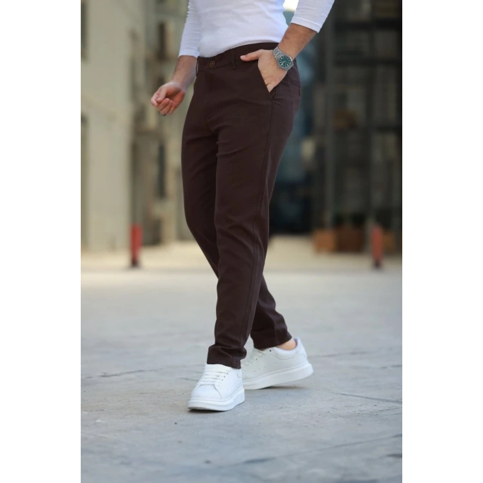 Erkek Düz Kesim Bilek Boy Kumaş Pantolon