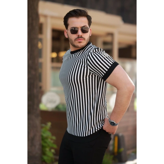 Erkek iyah Beyaz örme Pamuklu Kumaş Kısa Kollu Tshirt