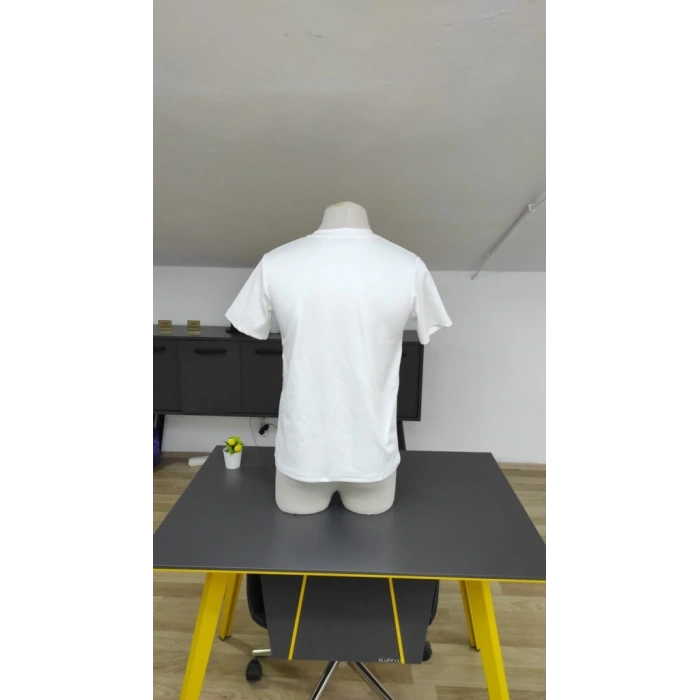 Erkek Kısa Kollu Bisiklet Yaka Burgu Tişört