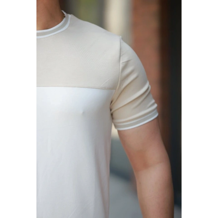 Erkek Parçalı Renk Kısa Kollu Tişört