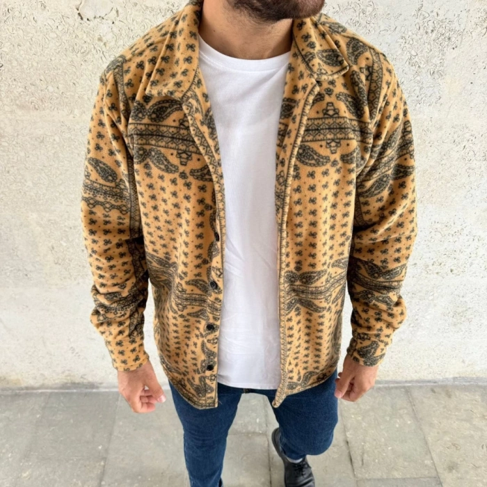 Erkek Polar Fermuarlı weatshirt – Kapüşonsuz, Cepli, Yumuşak Dokulu, Oversize Rahat Kalıp, Kışlık ıcak Tutan Fermuarlı Üst  arı