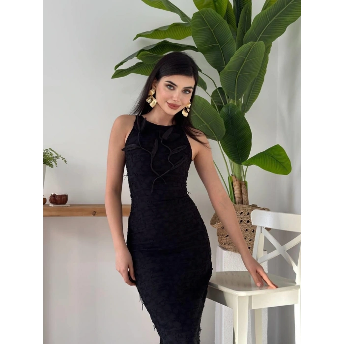ers Çiçek Detaylı Elbise