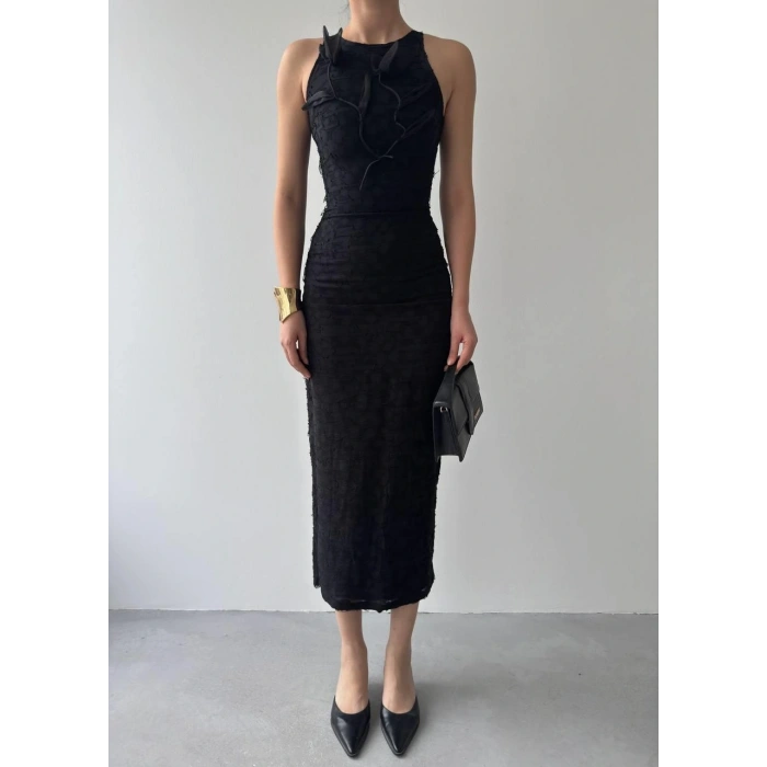 ers Çiçek Detaylı Elbise