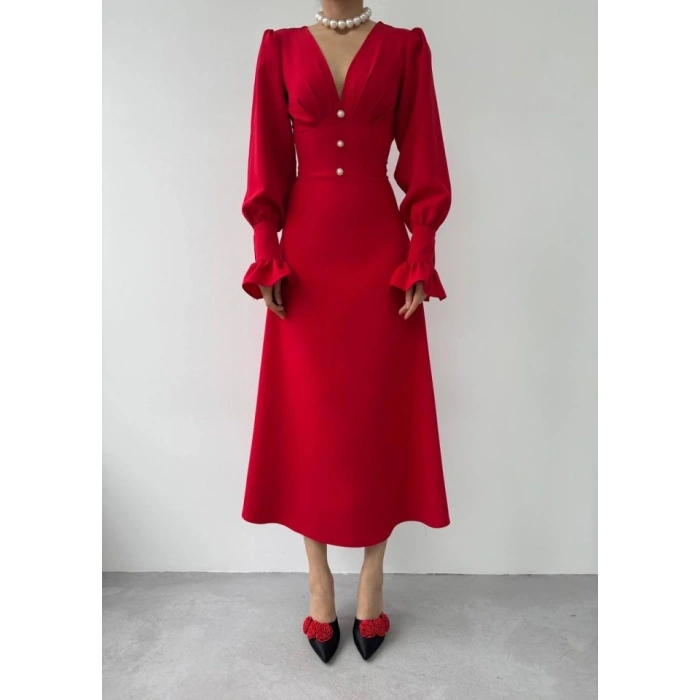 eta Düğme Detaylı Elbise