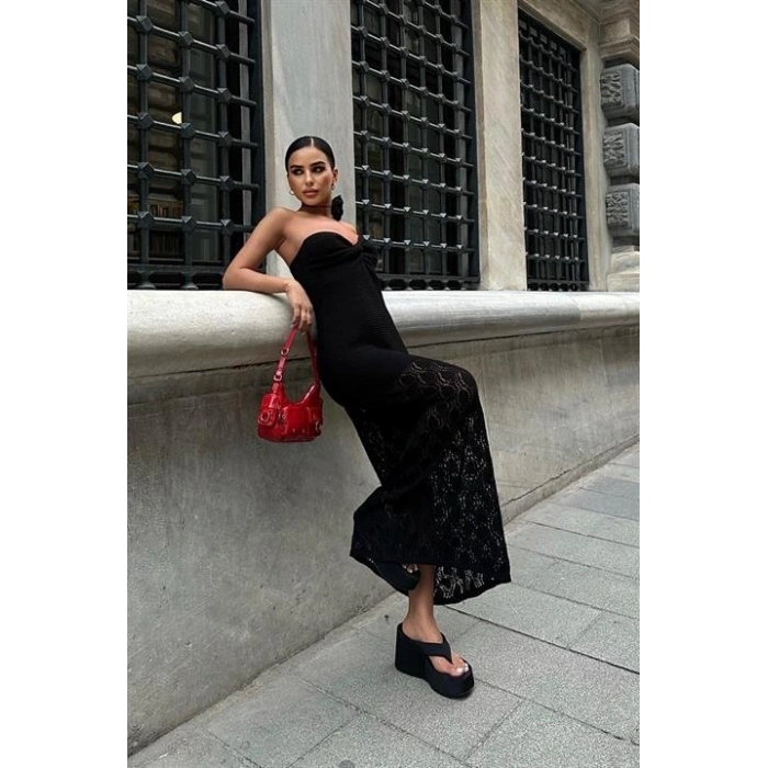 Eudora Ajurlu StraplezElbise 2771