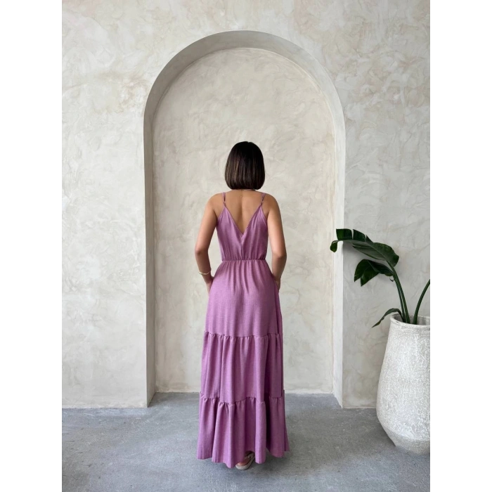 Fırfırlı katlı elbise s255049