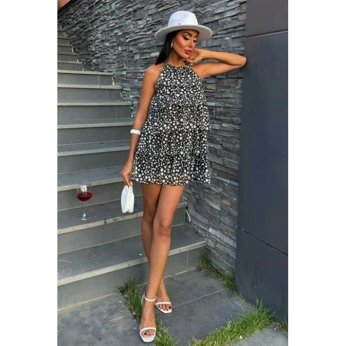 Fırfırlı Şifon Elbise 290508