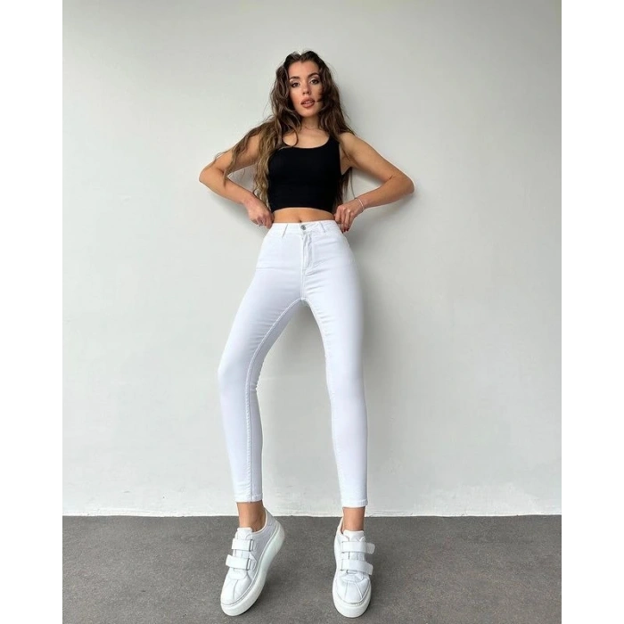 Gabardin Kumaş Yüksek Bel Pantolon 94cm bel36cm