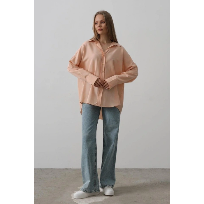 Geniş anşet Detaylı Gömlek  Açık omon