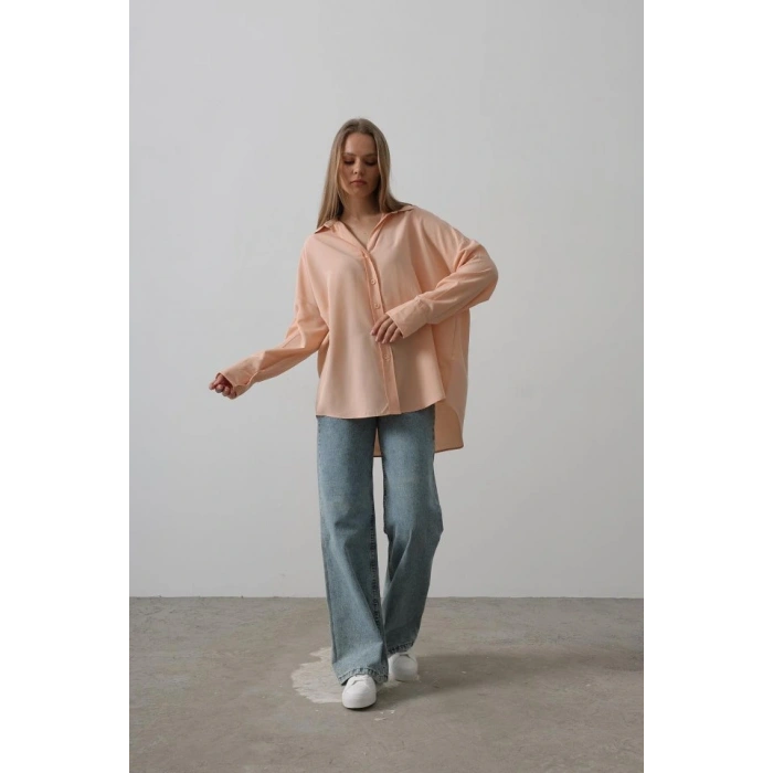 Geniş anşet Detaylı Gömlek  Açık omon