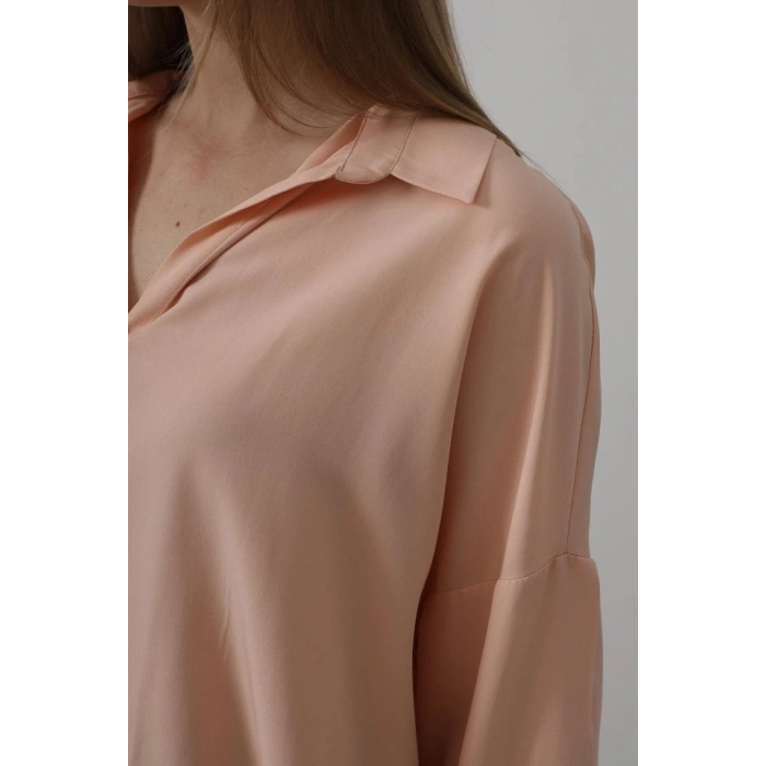 Geniş anşet Detaylı Gömlek  Açık omon