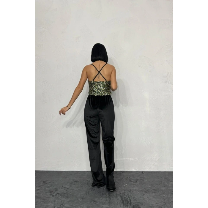 Gold Askılı Degaje Bluz