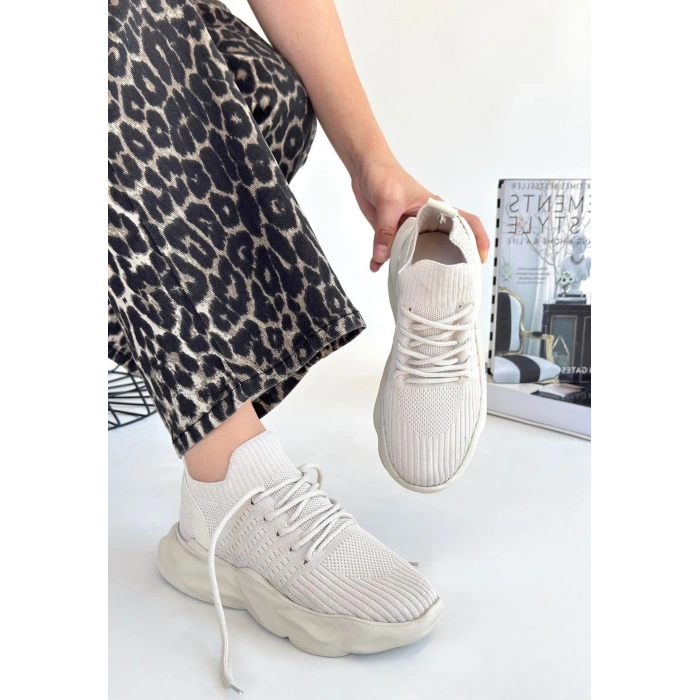 Henta Bej Triko Bağcıklı Spor Ayakkabı