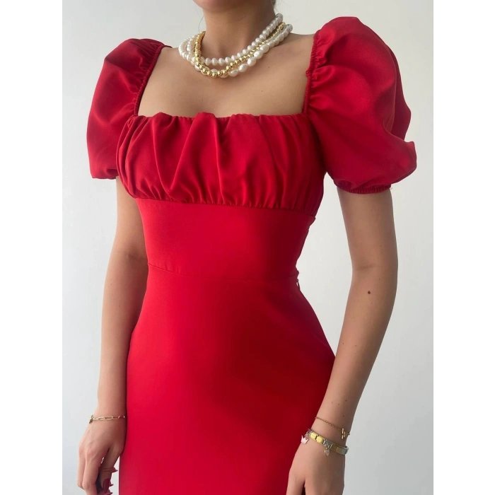 Hessen Sırt Dekolteli Elbise