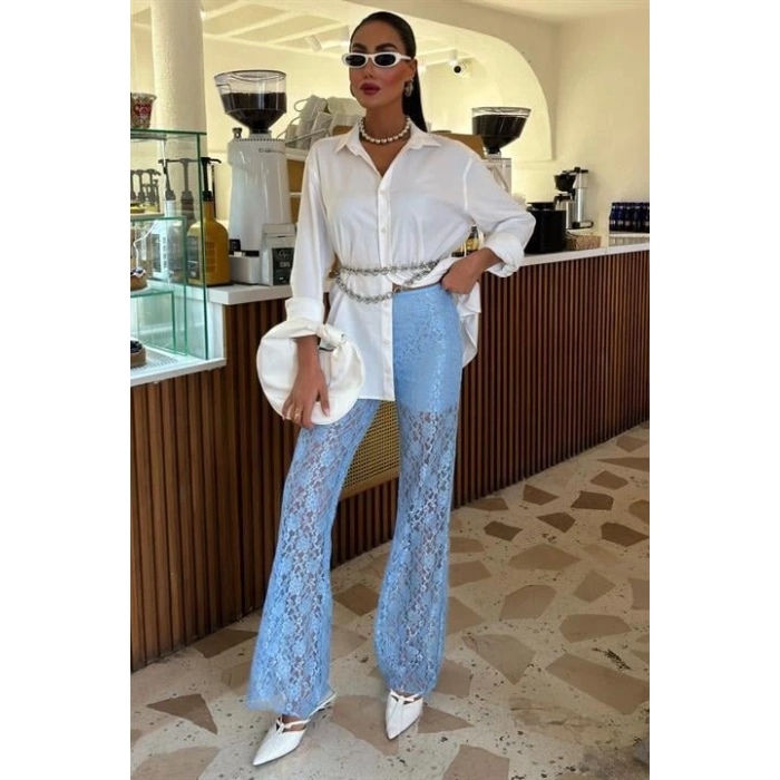 İçi Astarlı Dantel Pantolon 0081