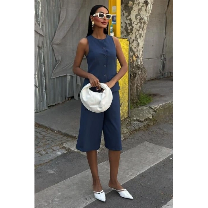 idi Şortlu Ve Yelekli Viscon Takım 10167