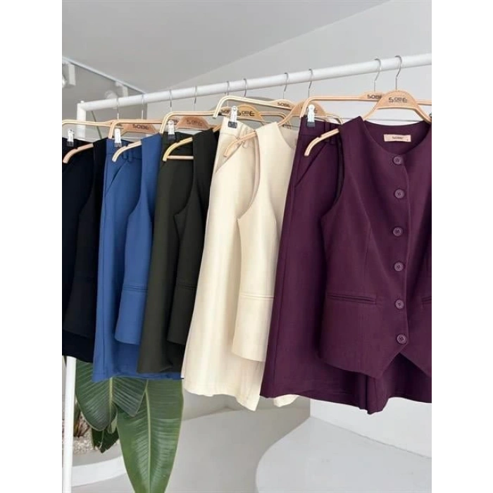 idi Şortlu Ve Yelekli Viscon Takım 10167