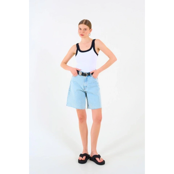 İki Renkli Atlet  Beyaziyah