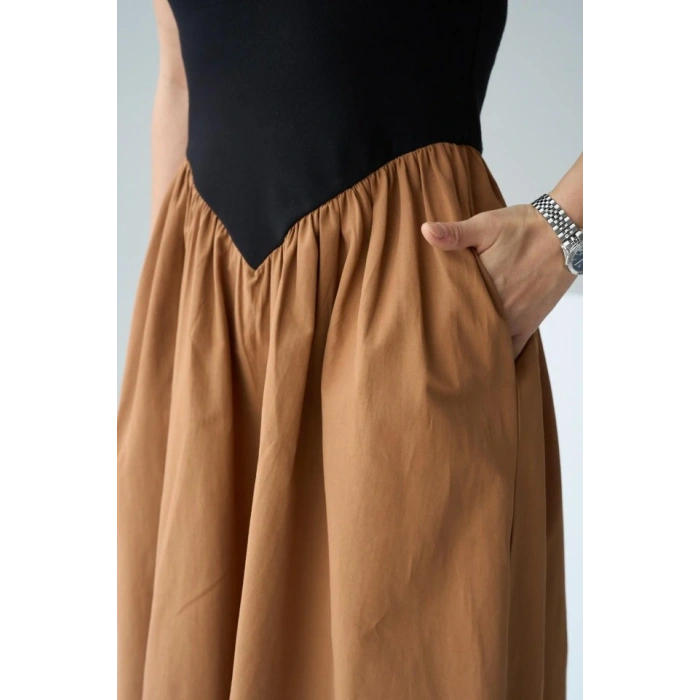 İki Renkli Elbise  iyahTaba