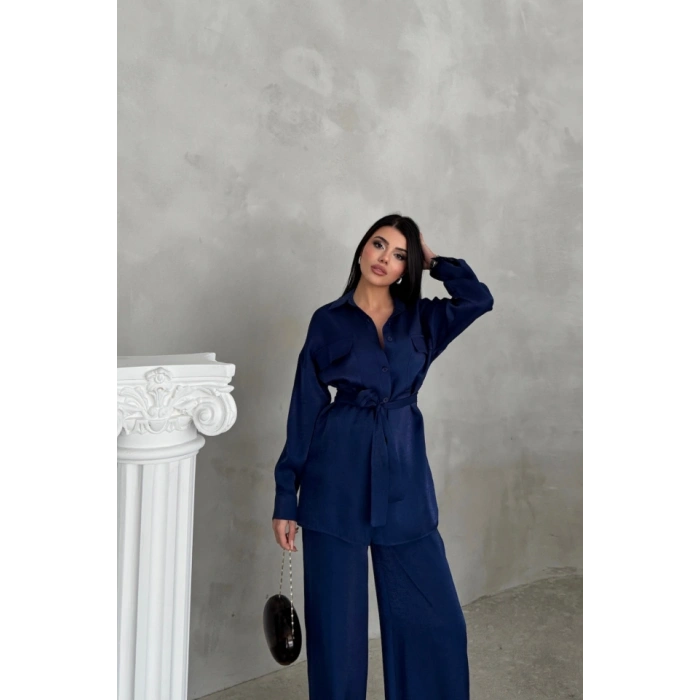 İLİ KUAŞ ALAŞ PANTOLON  GÖLEK TAKI  Lacivert