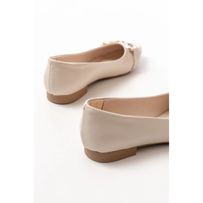 İNF-133 Ten Taşlı Tokalı Günlük Kadın  Babet