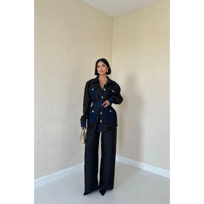 iyah Garnili Cepli Gömlek Ve Pantolon Takım