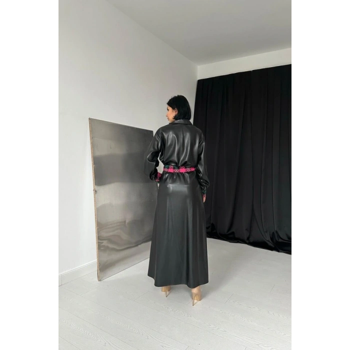 iyah Garnili Etekli Deri Takım