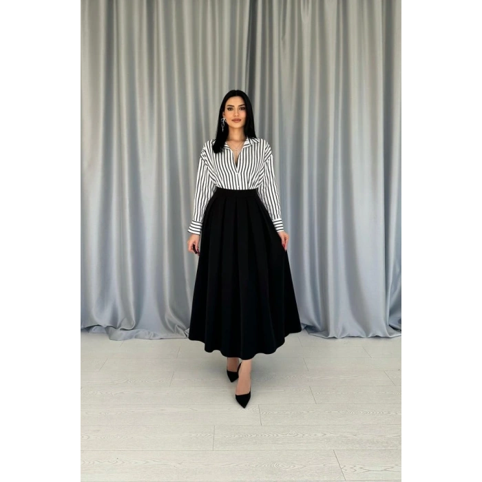 iyah Uzun Pileli Etek