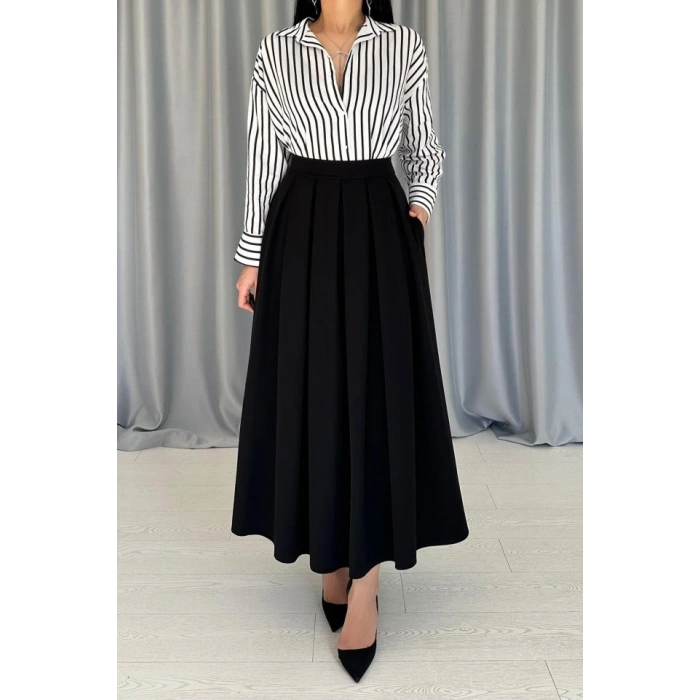 iyah Uzun Pileli Etek