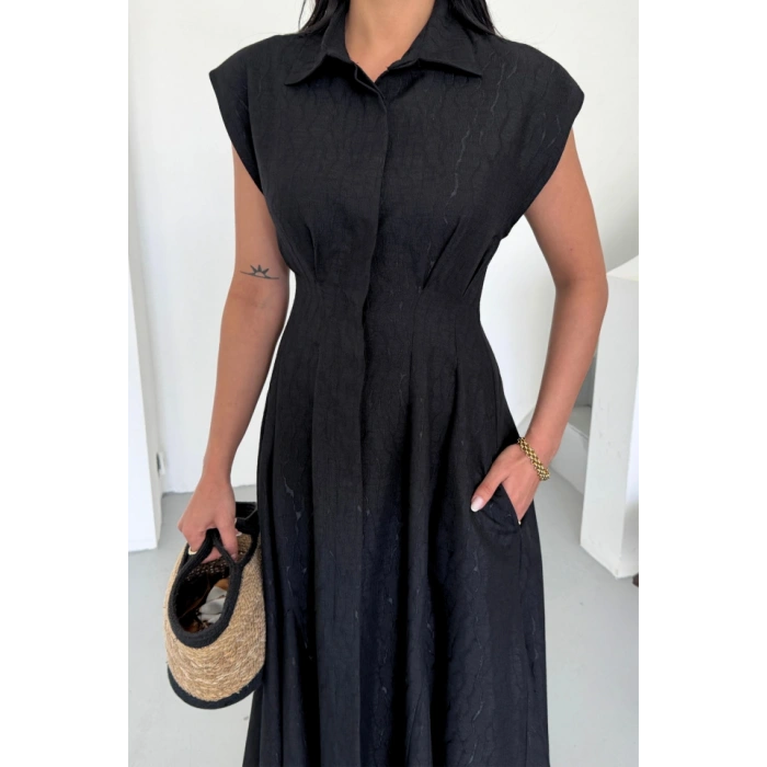 JAKARLI KETEN ELBİE ÖNDEN YIRTMAÇLI CEPLİ  iyah