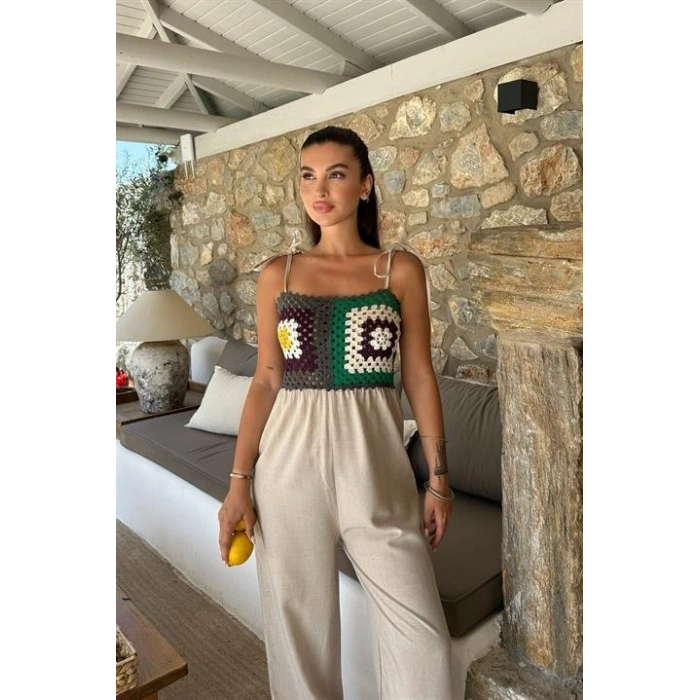 Jasmin Süzüneli Keten Tulum 128008