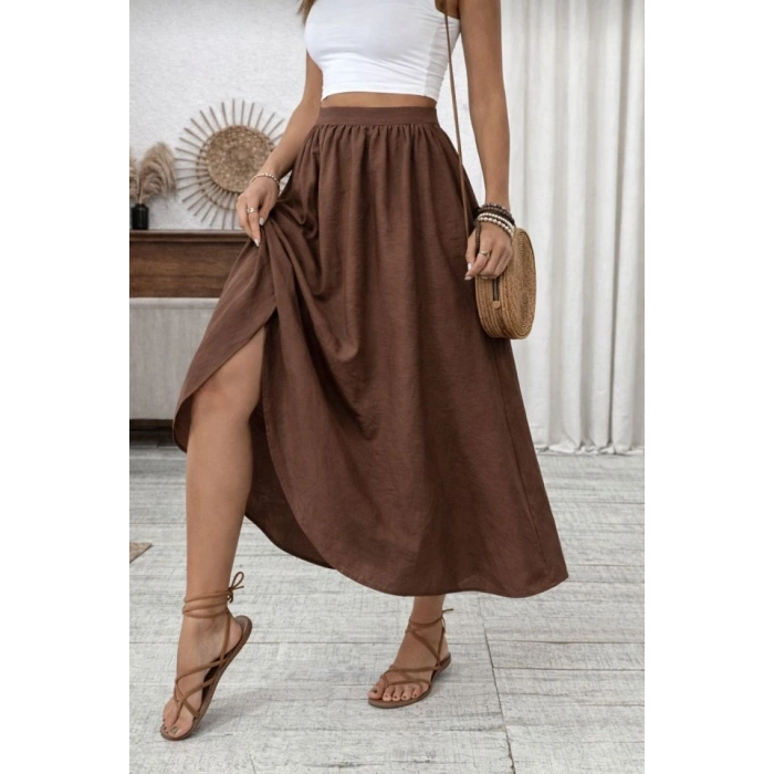 Kadın Beli astikli Paraşüt Kumaş Etek