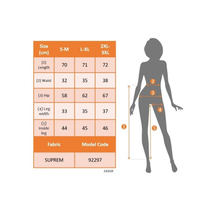 Kadın Beli Lastikli Etnik Desenli Kapri Süprem Pantolon