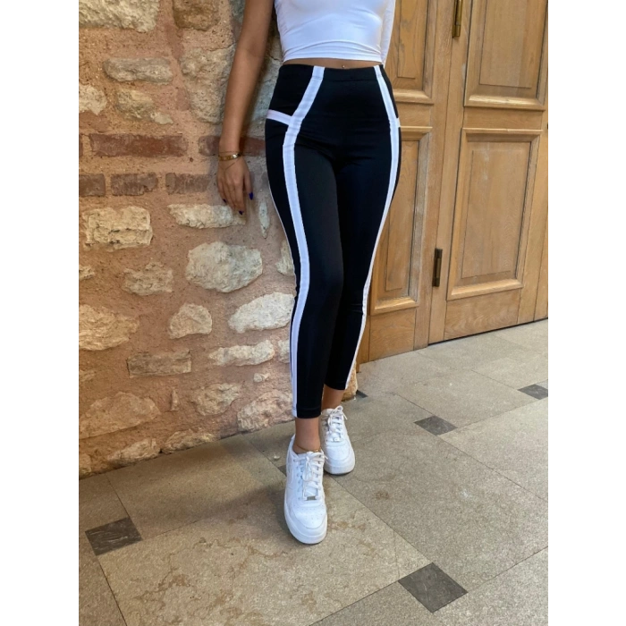 Kadın çizgili Egzersiz Dalgıç Tayt