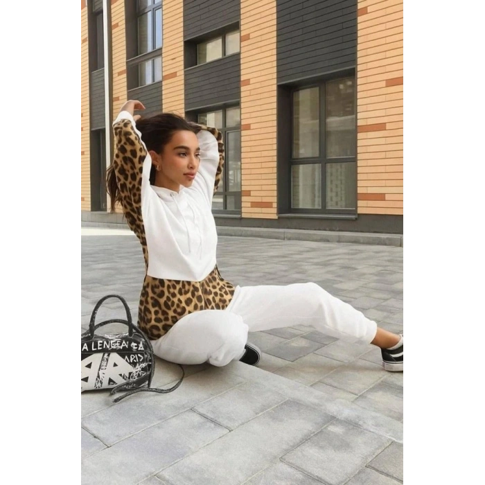 Kadın eopar Ve Gömlek Detay weat Ve Pantolon Kili Takım