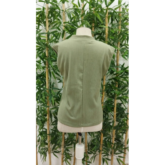 Kadın Hakim Yaka Fermuarlı Bürümcük Bluz