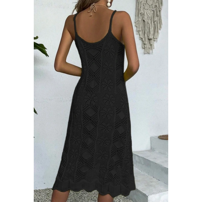 Kadın Ince Askılı Triko Elbise